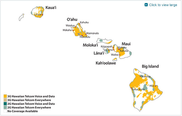Hawaiian Telecom coverage map